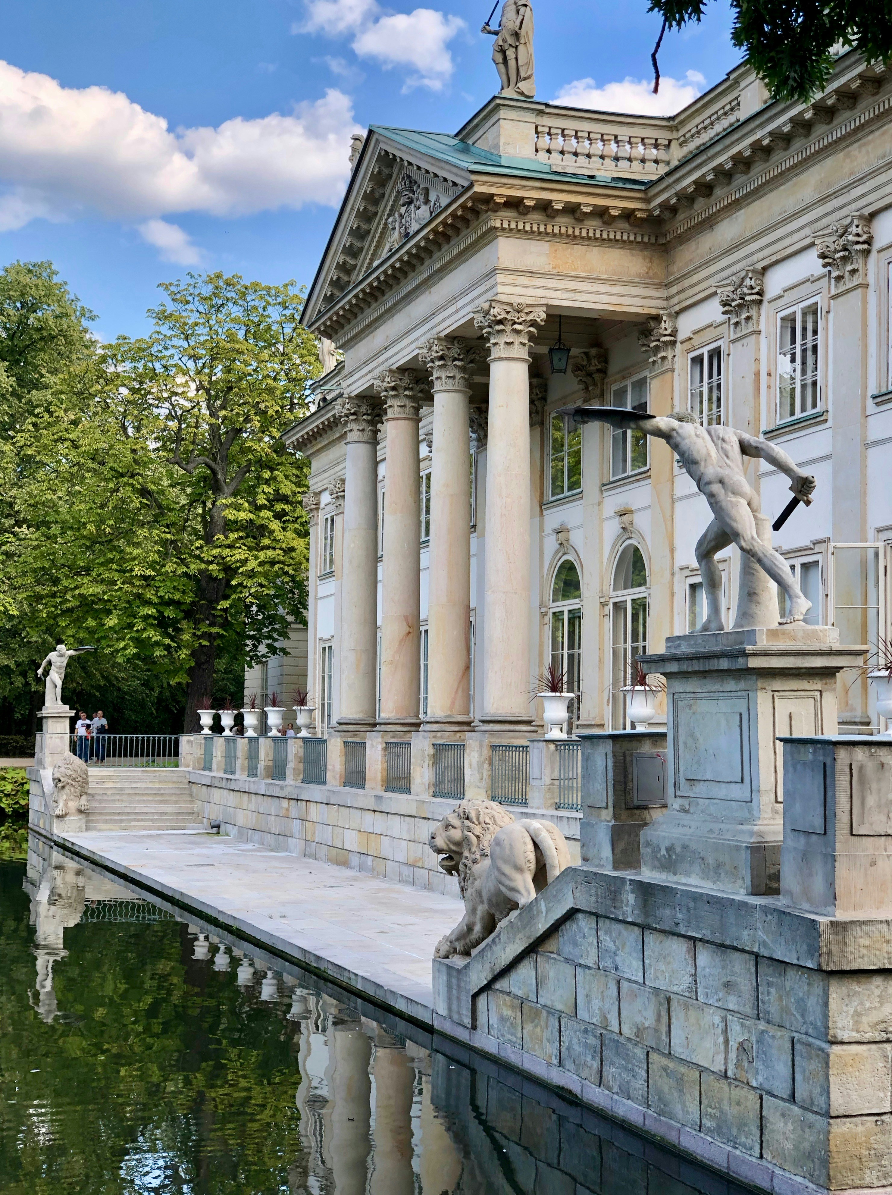 Lazienki Palace and park in Warsaw