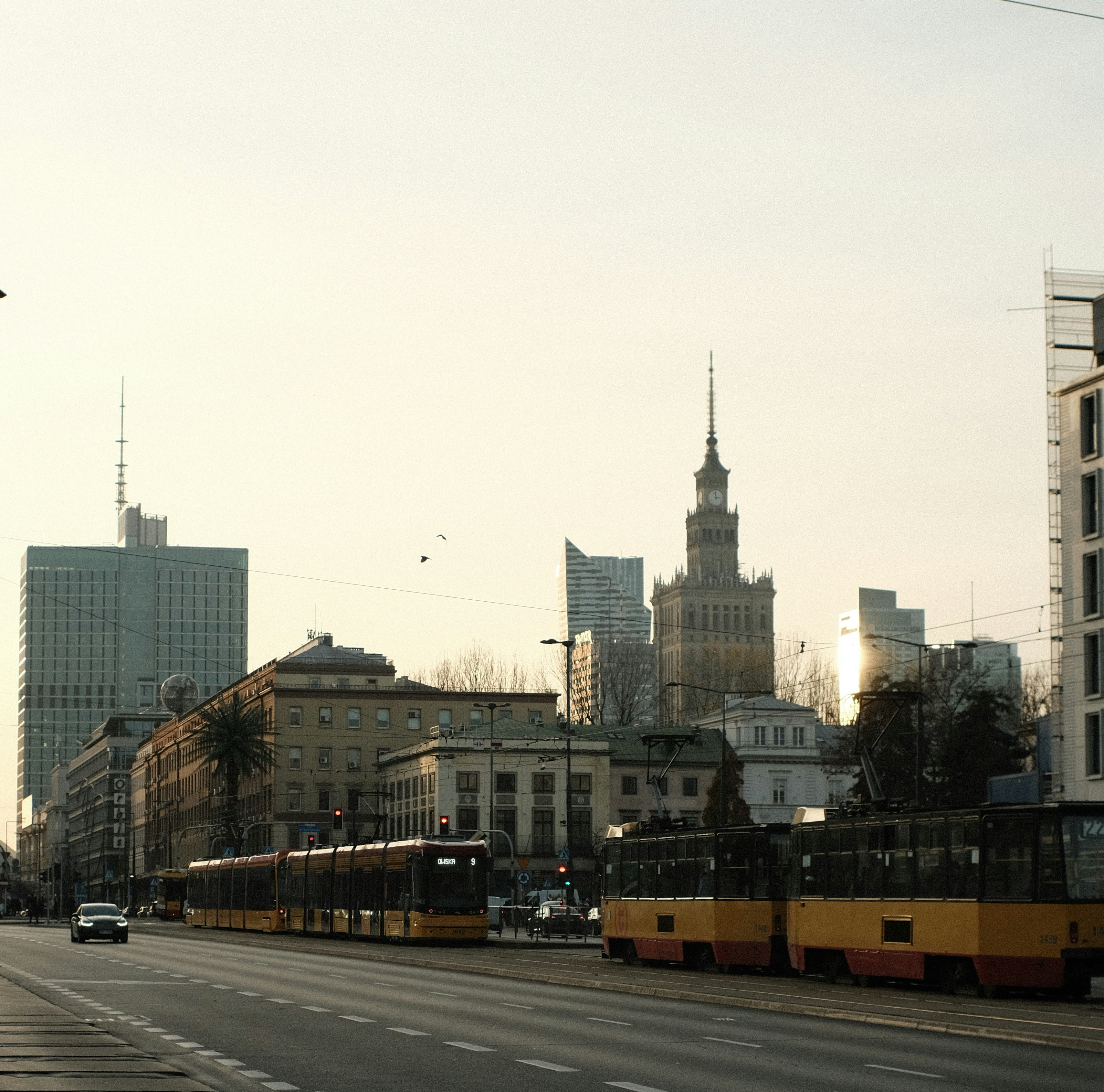 Public transport in Warsaw city centre